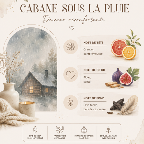 bougie artisanale boisée