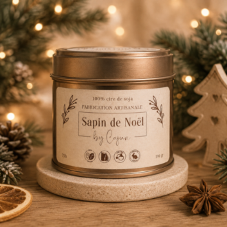 bougie parfumée naturelle senteur sapin de Noël