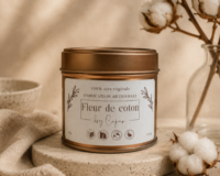 Bougie artisanale Cajun parfum Épices d’hiver fleur de coton