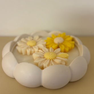 Bougie marguerite jaune (bergamote)