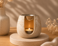Brûleur de parfum artisanal en Jesmonite Cajun