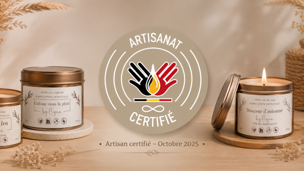 Artisan certifié en Belgique dans la fabrication artisanale de bougies naturelles